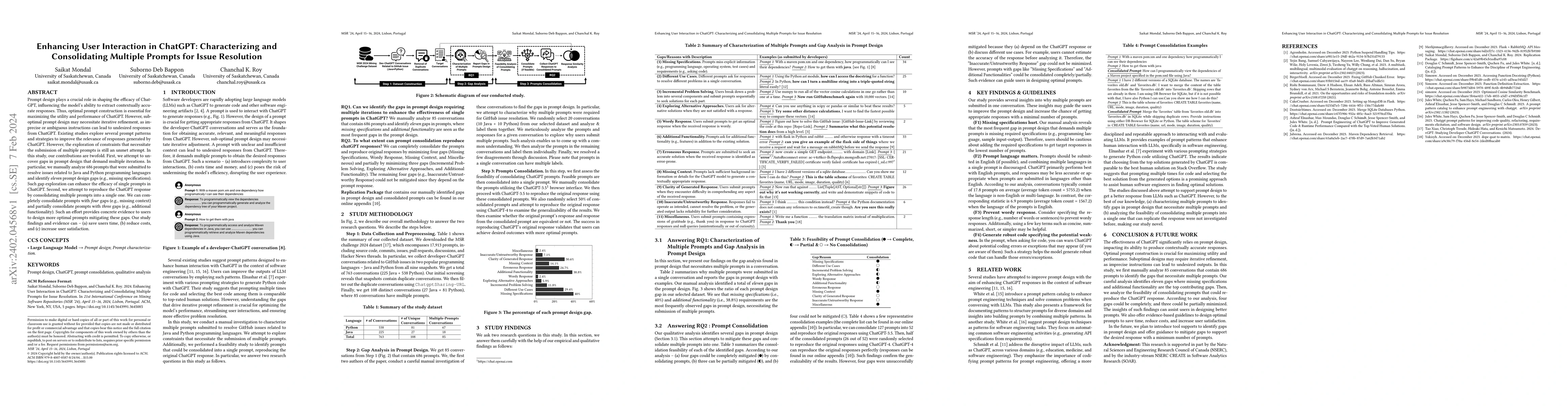 Thumbnail for Enhancing User Interaction in ChatGPT: Characterizing and Consolidating
  Multiple Prompts for Issue Resolution