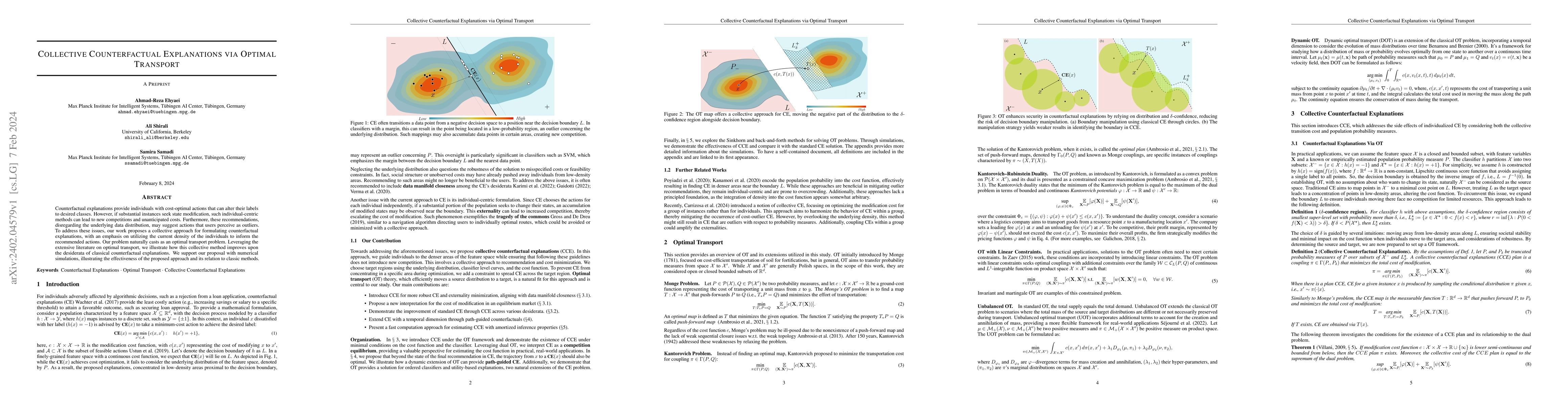 Thumbnail for Collective Counterfactual Explanations via Optimal Transport