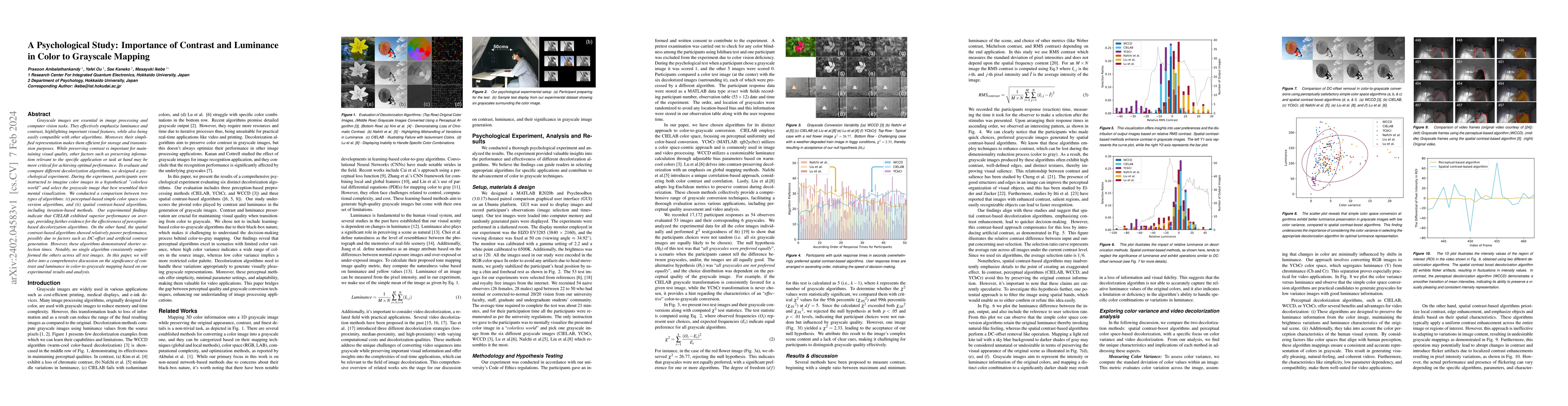 Thumbnail for A Psychological Study: Importance of Contrast and Luminance in Color to
  Grayscale Mapping