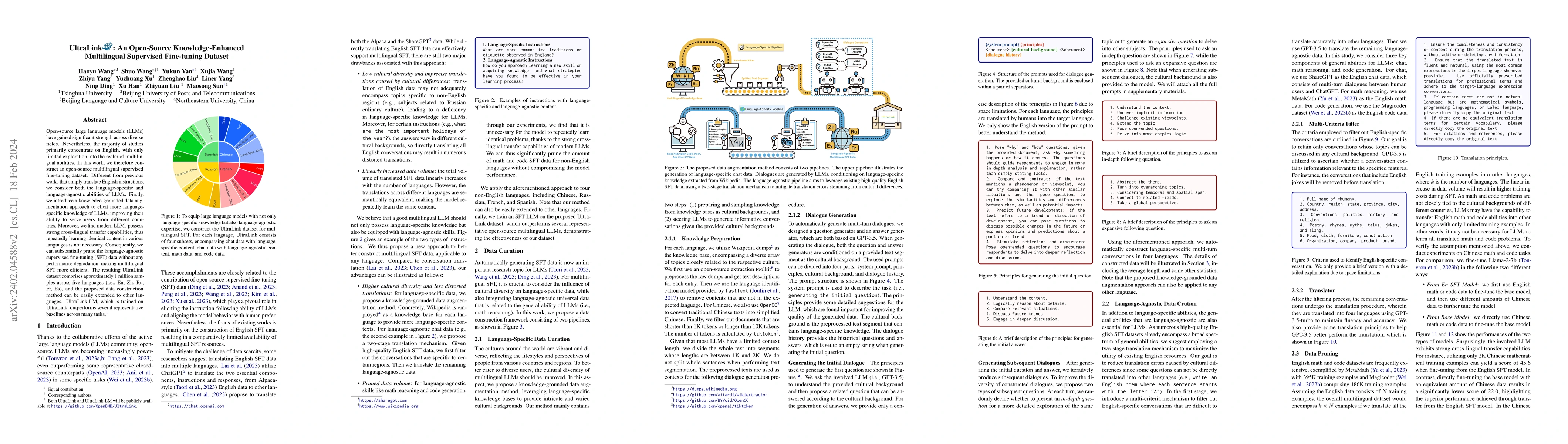 Thumbnail for UltraLink: An Open-Source Knowledge-Enhanced Multilingual Supervised
  Fine-tuning Dataset