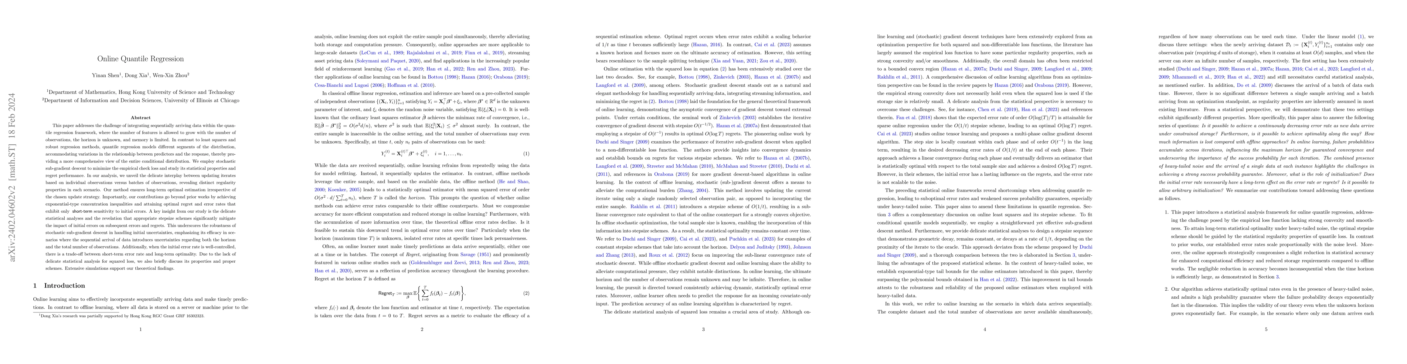 Thumbnail for Online Quantile Regression