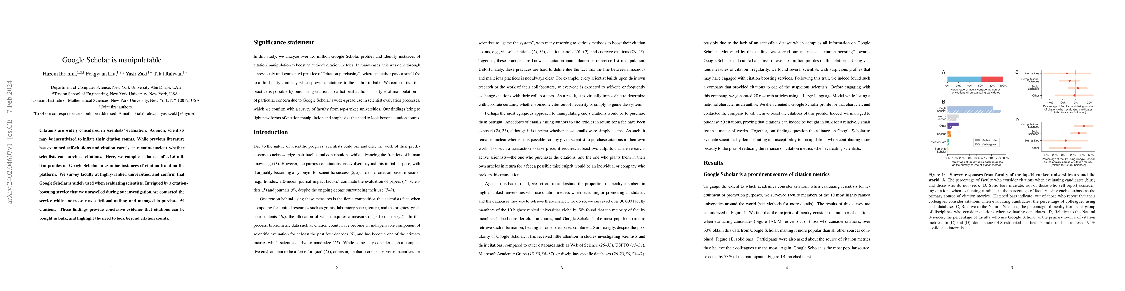 Thumbnail for Google Scholar is manipulatable