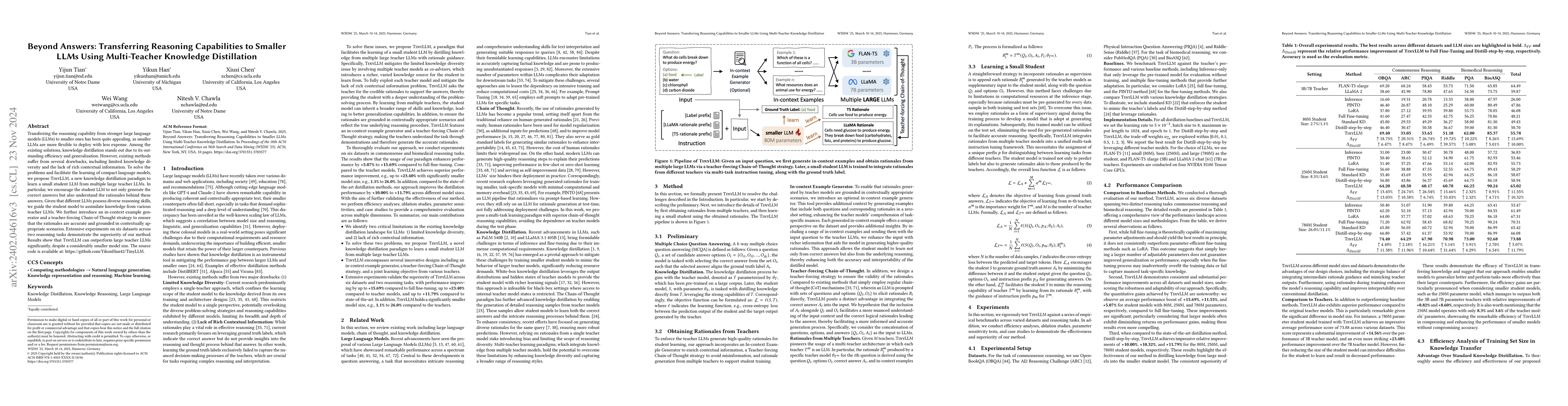 Thumbnail for TinyLLM: Learning a Small Student from Multiple Large Language Models