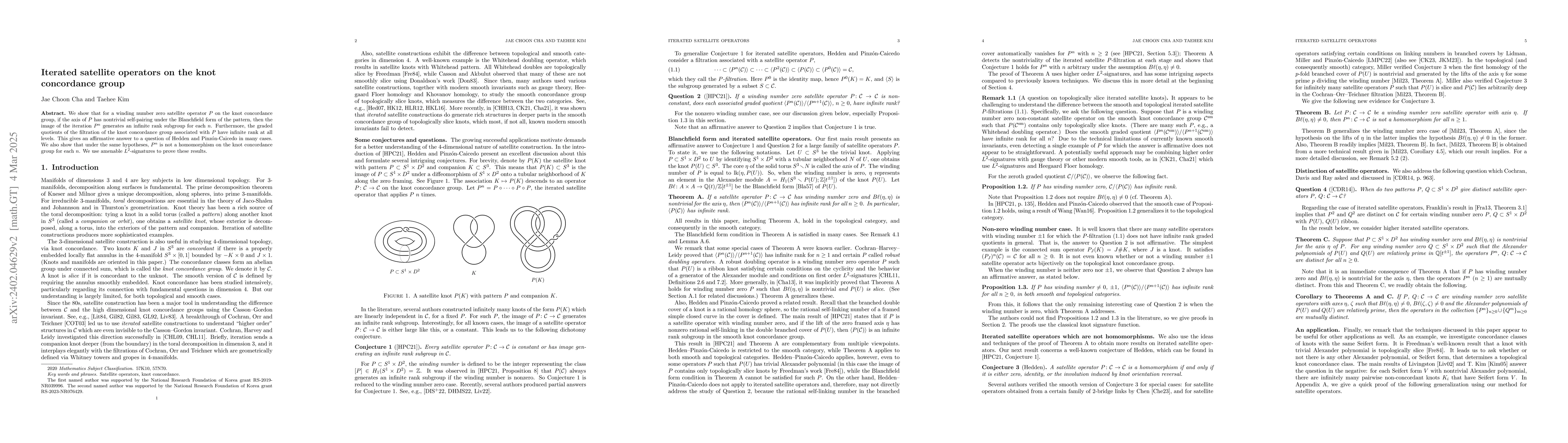 Thumbnail for Iterated satellite operators on the knot concordance group