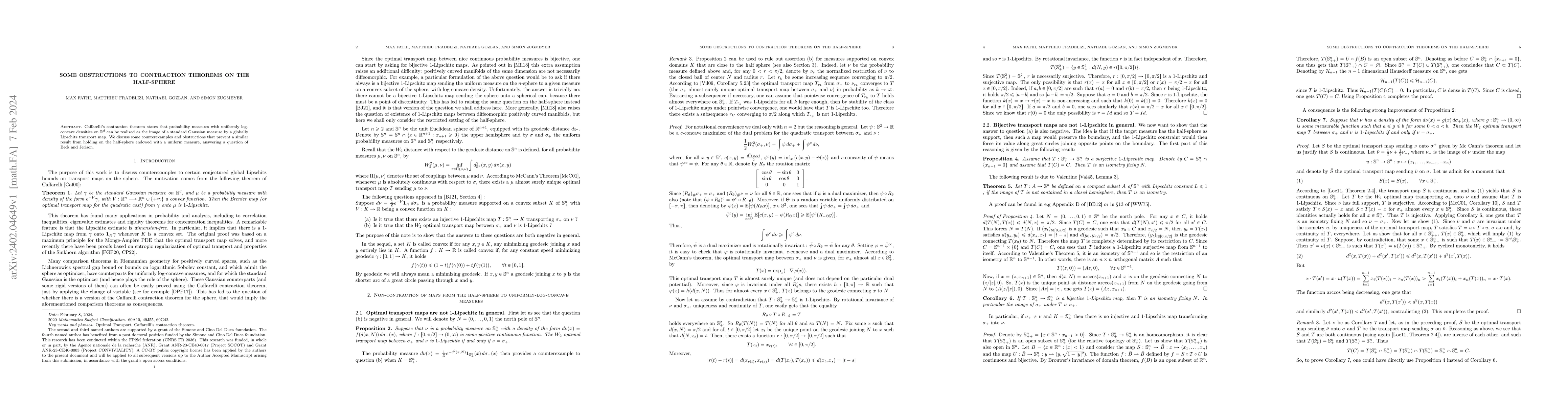 Thumbnail for Some obstructions to contraction theorems on the half-sphere