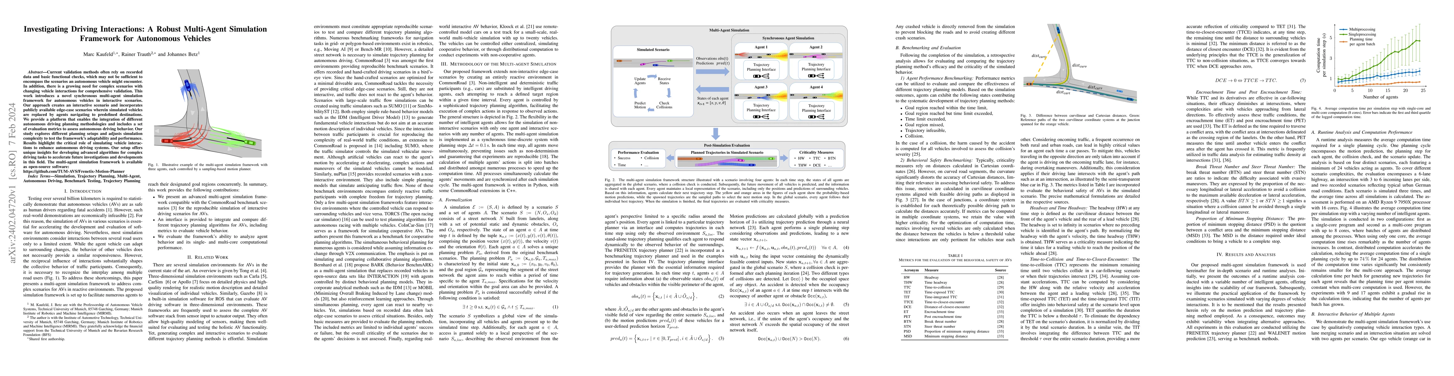 Thumbnail for Investigating Driving Interactions: A Robust Multi-Agent Simulation
  Framework for Autonomous Vehicles