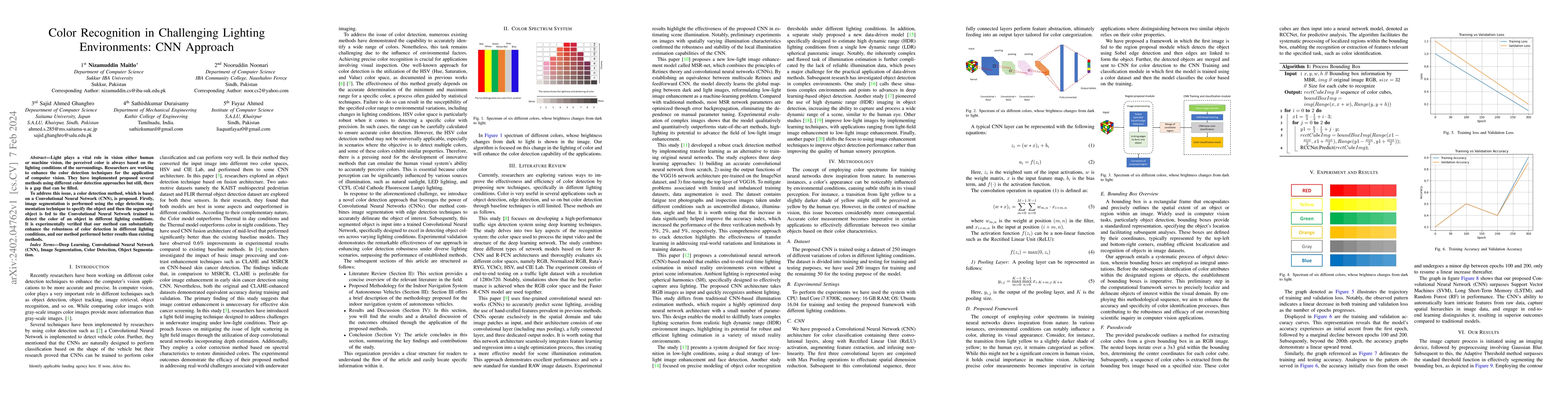 Thumbnail for Color Recognition in Challenging Lighting Environments: CNN Approach