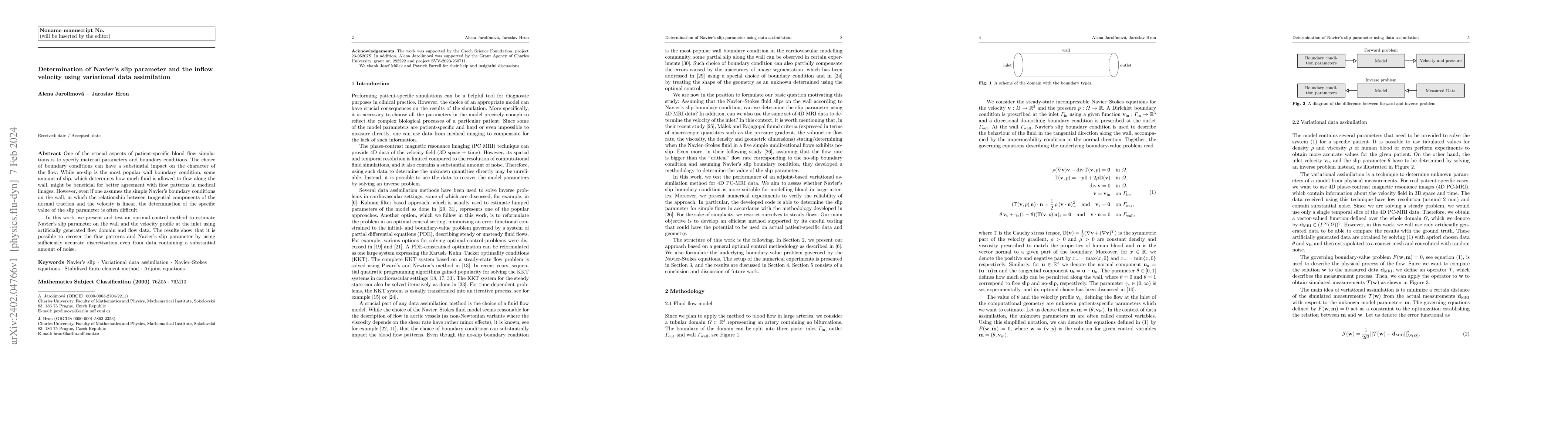 Thumbnail for Determination of Navier's slip parameter using data assimilation