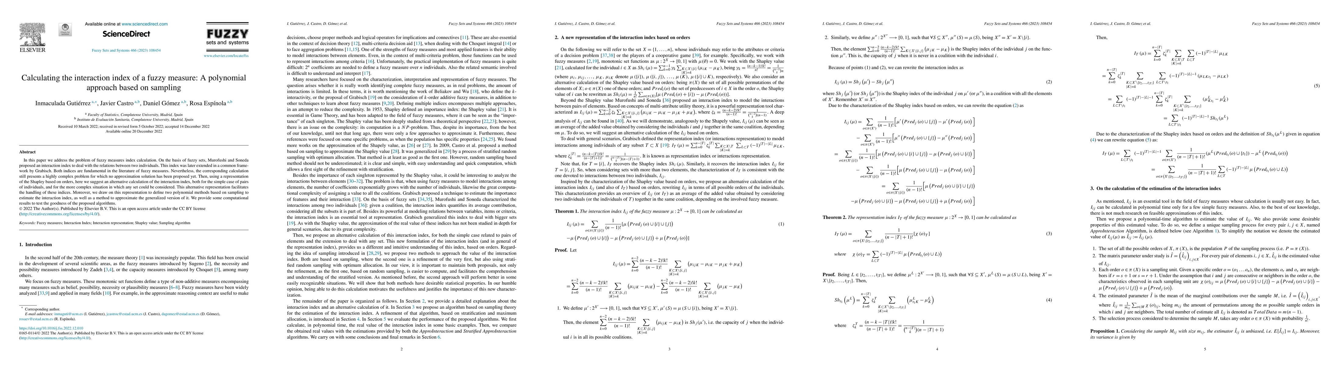 Thumbnail for Calculating the interaction index of a fuzzy measure: a polynomial
  approach based on sampling