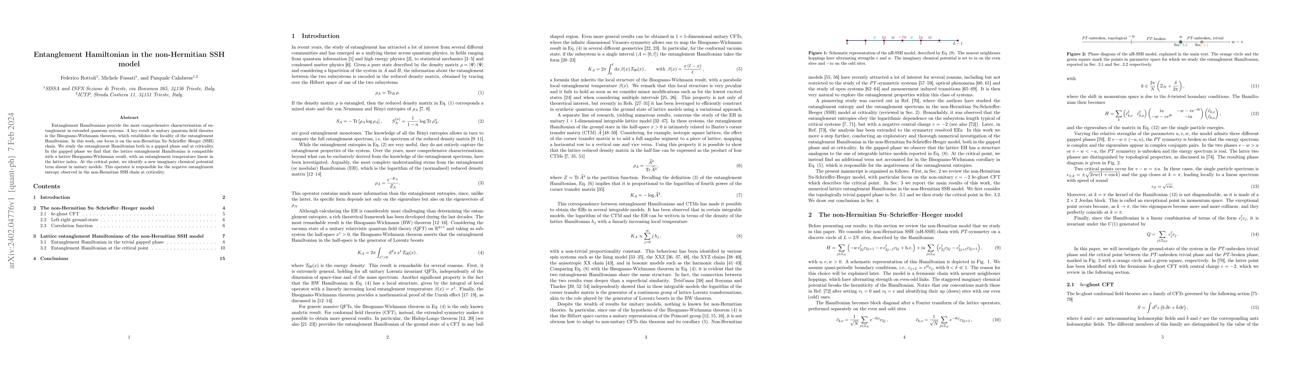 Thumbnail for Entanglement Hamiltonian in the non-Hermitian SSH model