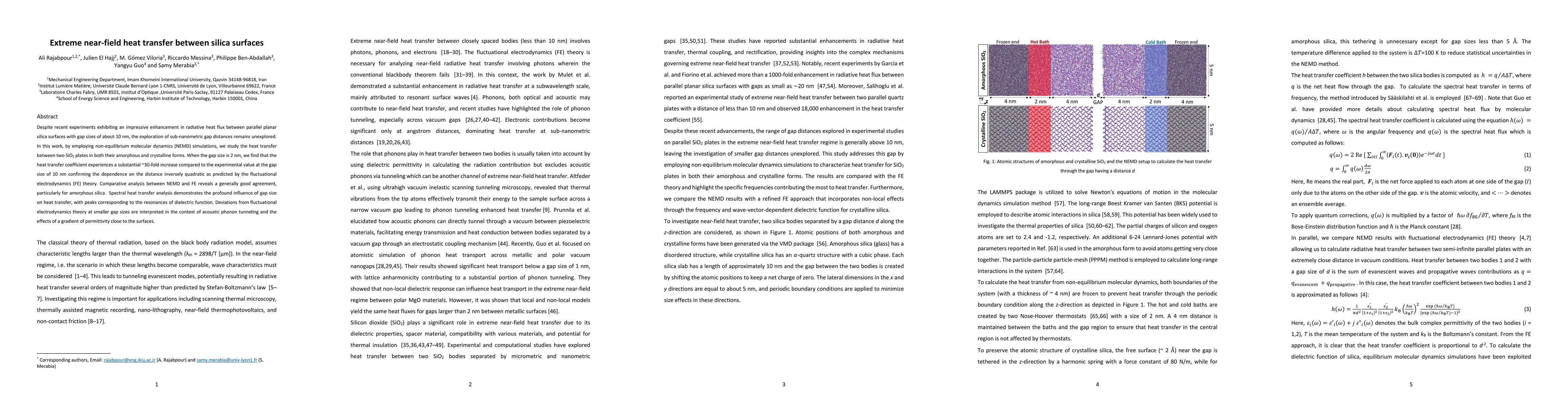 Thumbnail for Extreme near-field heat transfer between silica surfaces