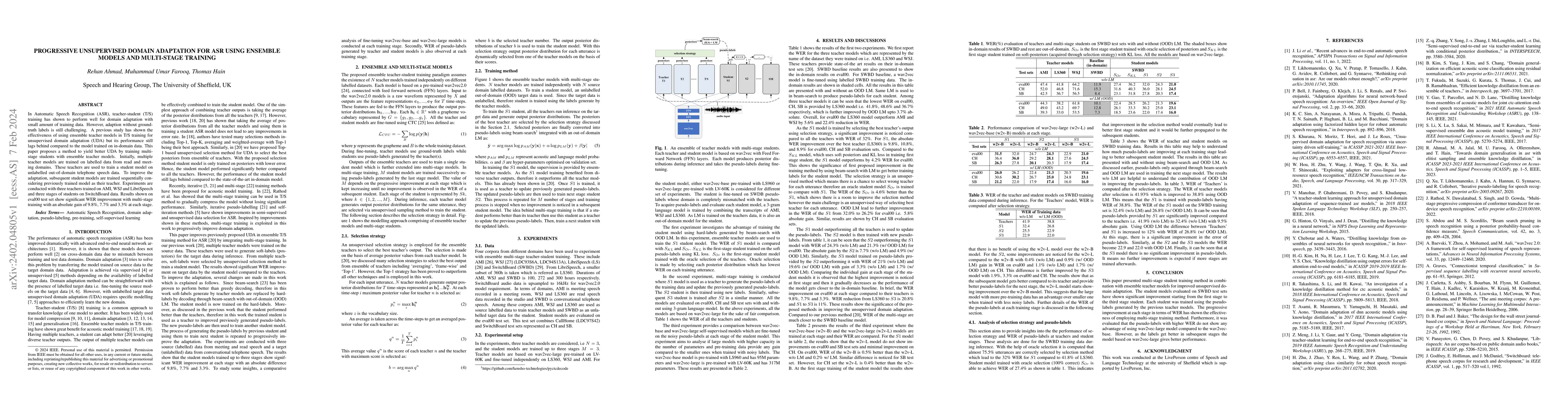 Thumbnail for Progressive unsupervised domain adaptation for ASR using ensemble models
  and multi-stage training