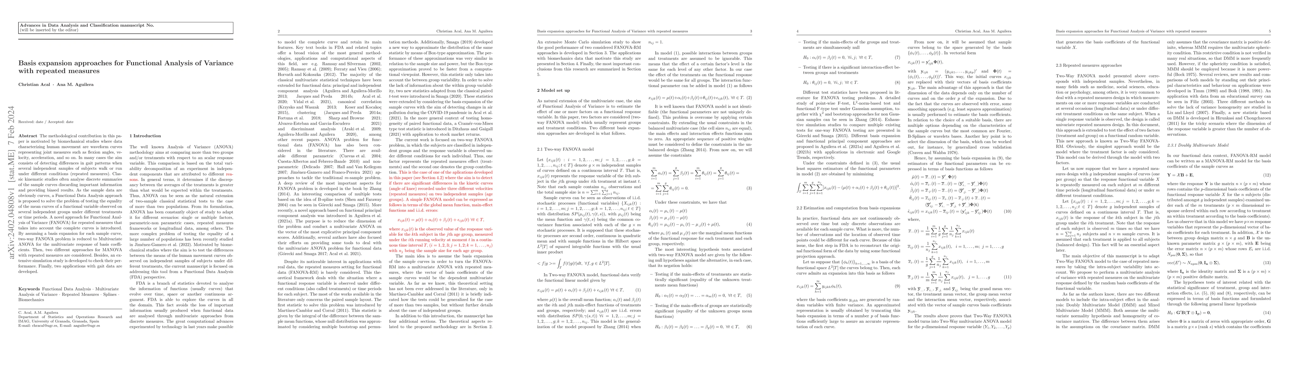 Thumbnail for Basis expansion approaches for functional analysis of variance with
  repeated measures