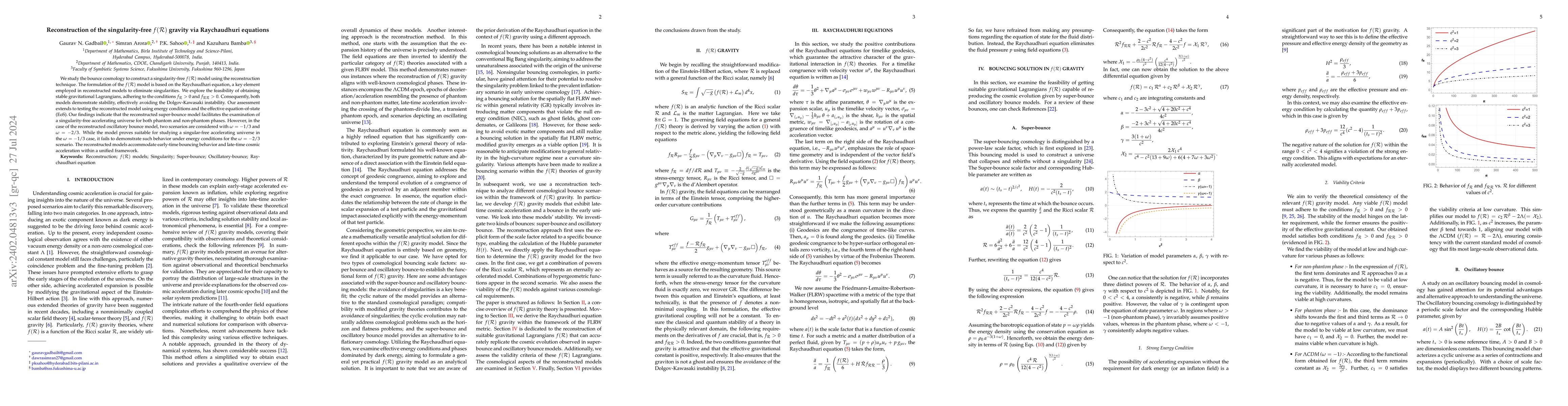 Thumbnail for Reconstruction of the singularity-free $f(\mathcal{R})$ gravity via
  Raychaudhuri equations