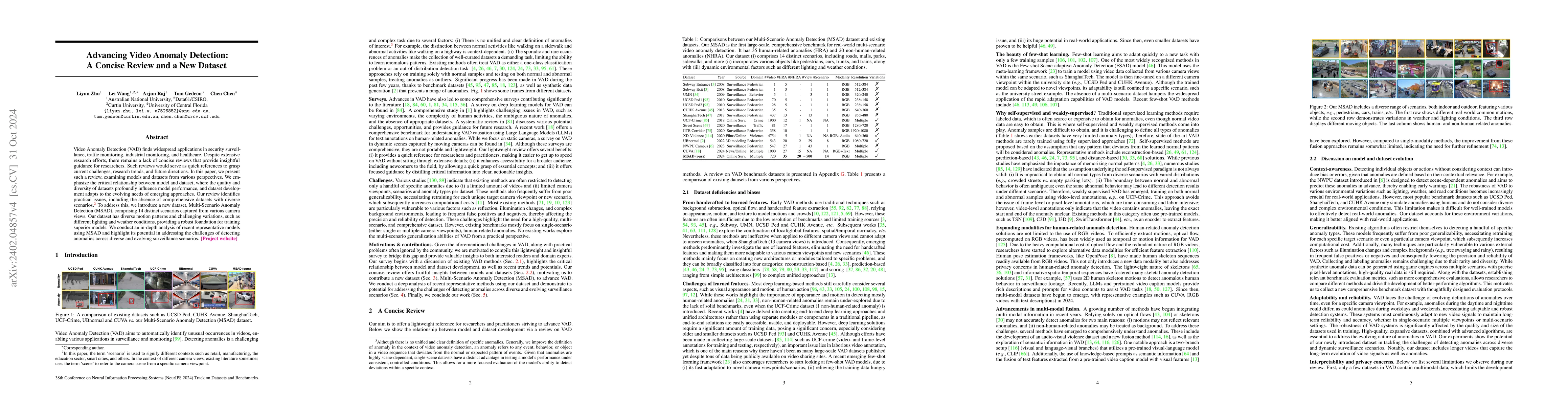 Thumbnail for Advancing Video Anomaly Detection: A Concise Review and a New Dataset