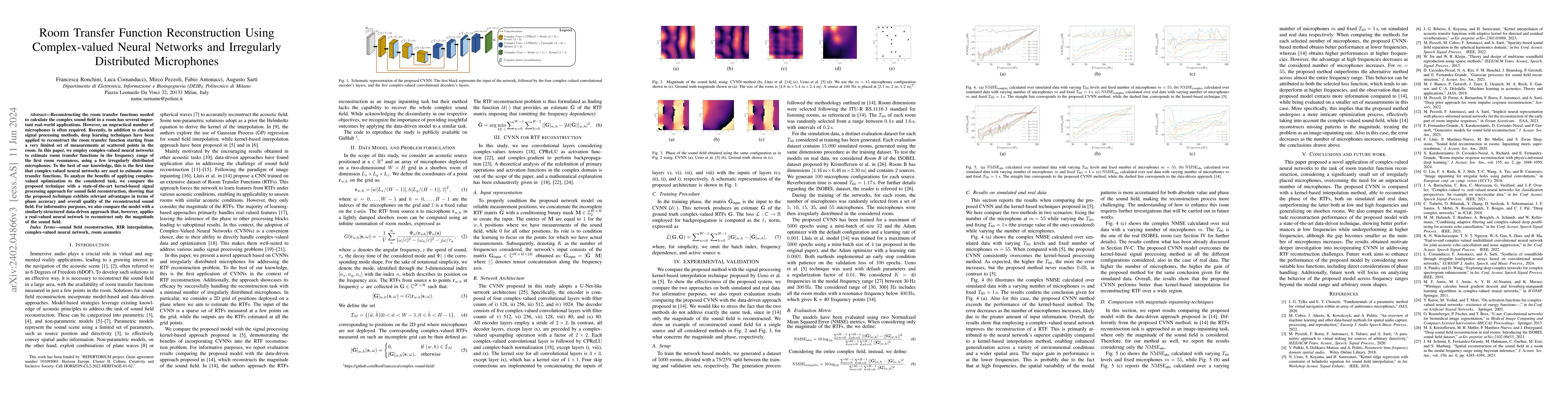Thumbnail for Room Transfer Function Reconstruction Using Complex-valued Neural
  Networks and Irregularly Distributed Microphones
