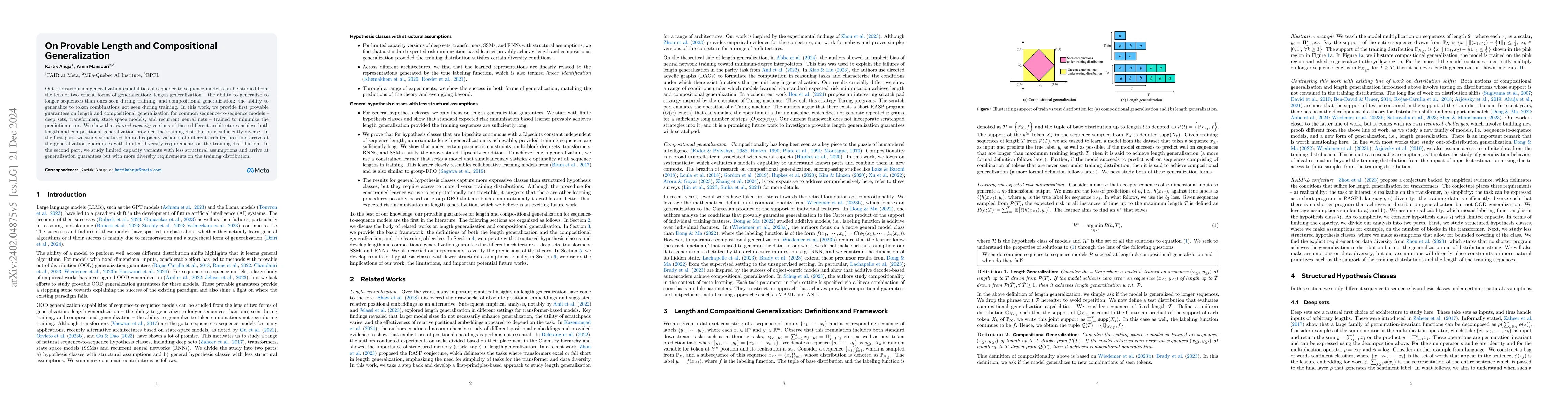 Thumbnail for On Provable Length and Compositional Generalization