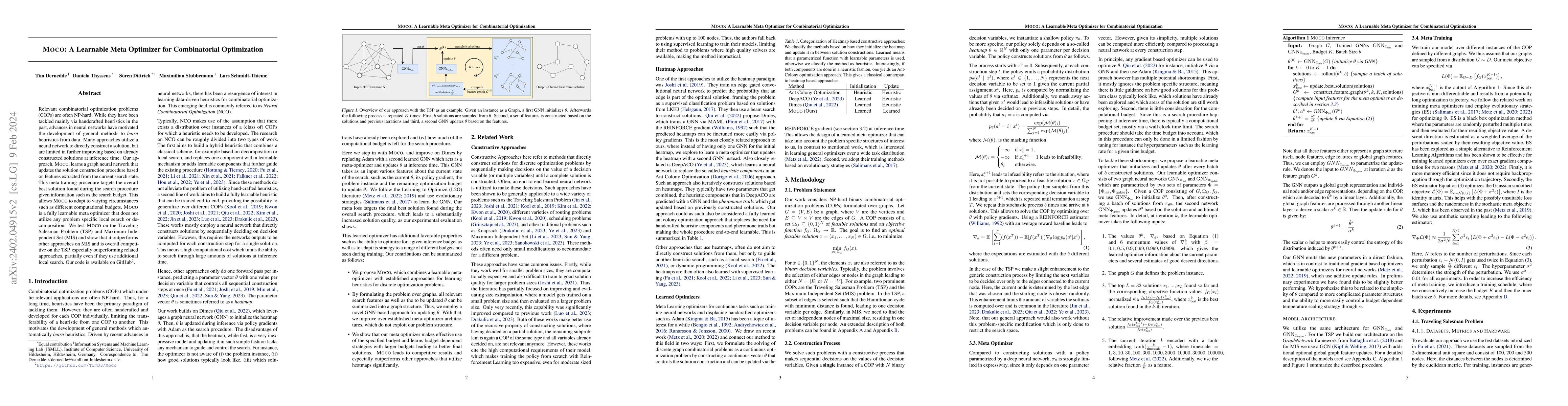 Thumbnail for Moco: A Learnable Meta Optimizer for Combinatorial Optimization