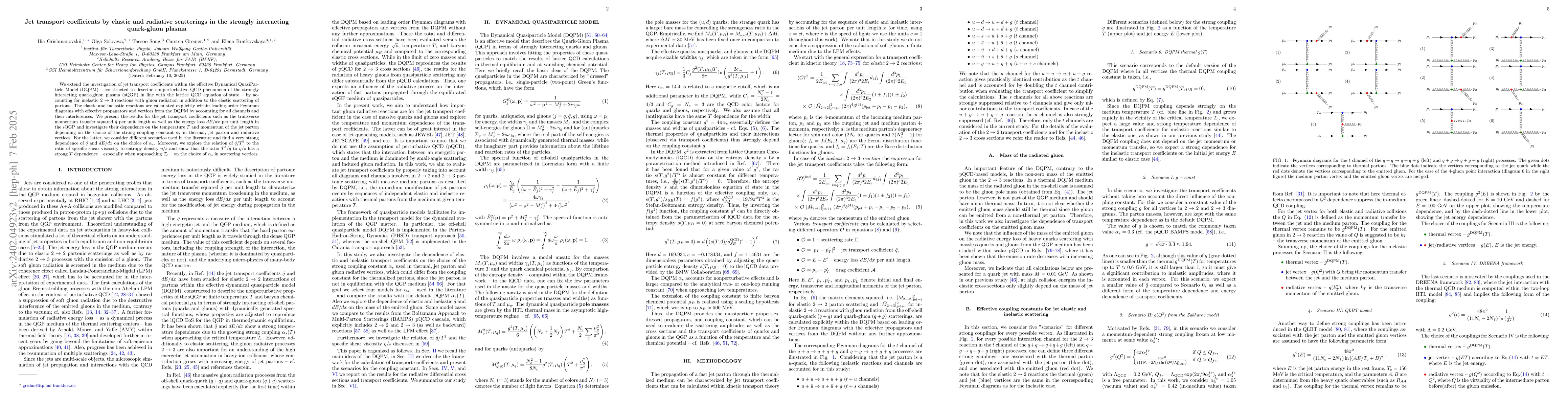 Thumbnail for Jet transport coefficients by elastic and radiative scatterings in the
  strongly interacting quark-gluon plasma