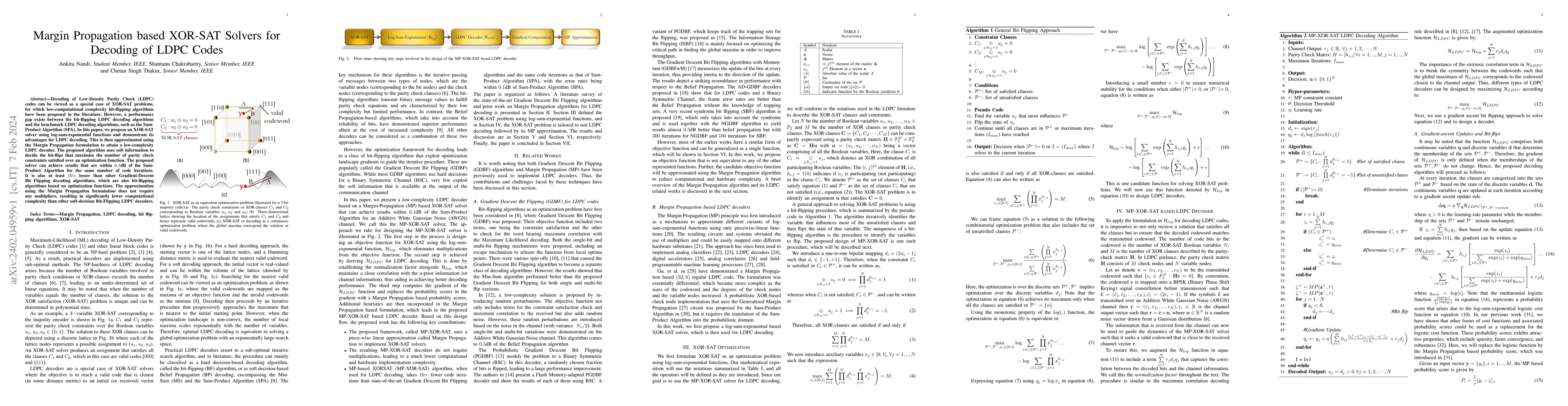 Thumbnail for Margin Propagation based XOR-SAT Solvers for Decoding of LDPC Codes