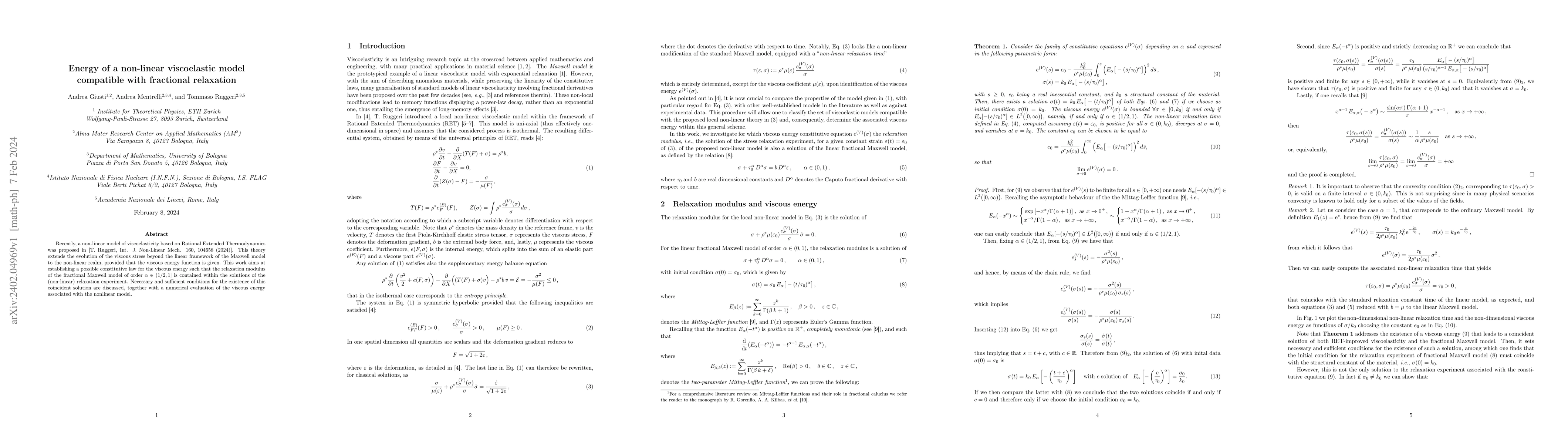Thumbnail for Energy of a non-linear viscoelastic model compatible with fractional
  relaxation