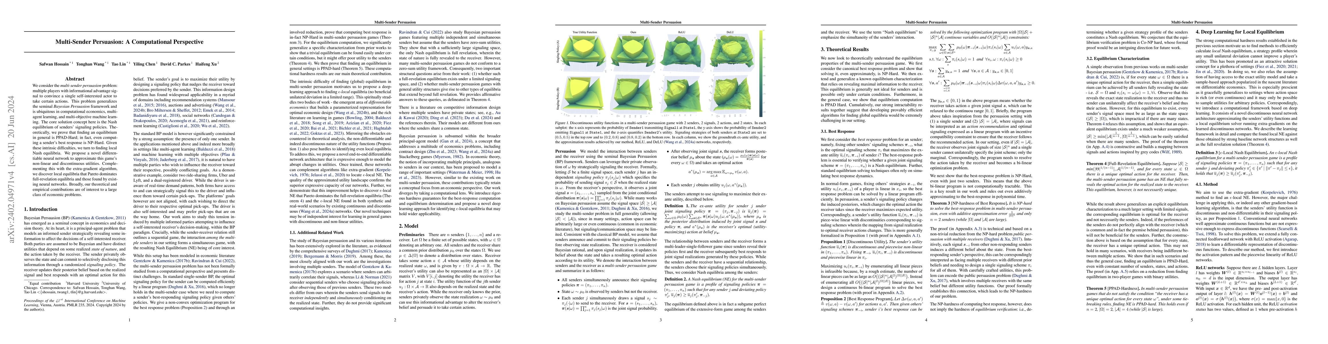 Thumbnail for Multi-Sender Persuasion: A Computational Perspective