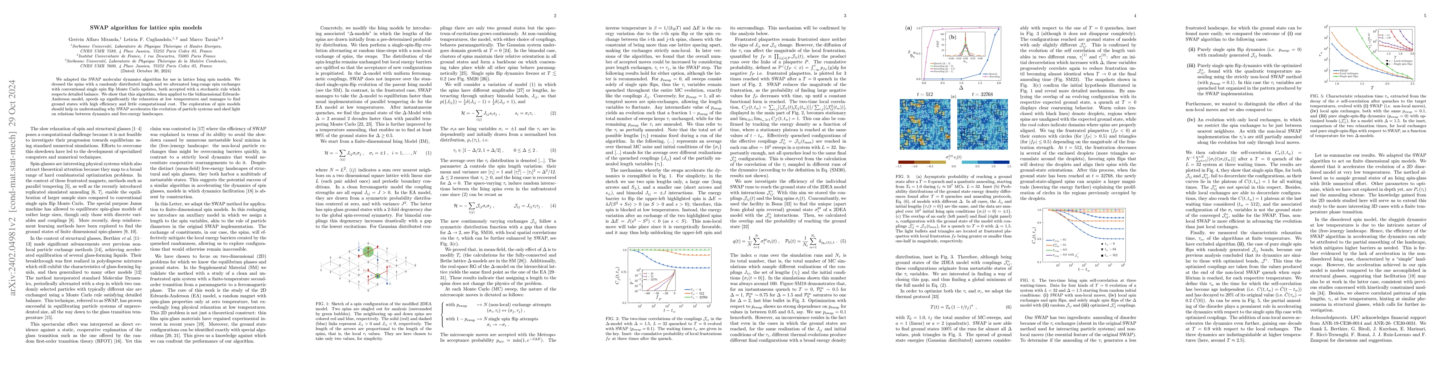 Thumbnail for SWAP algorithm for lattice spin models
