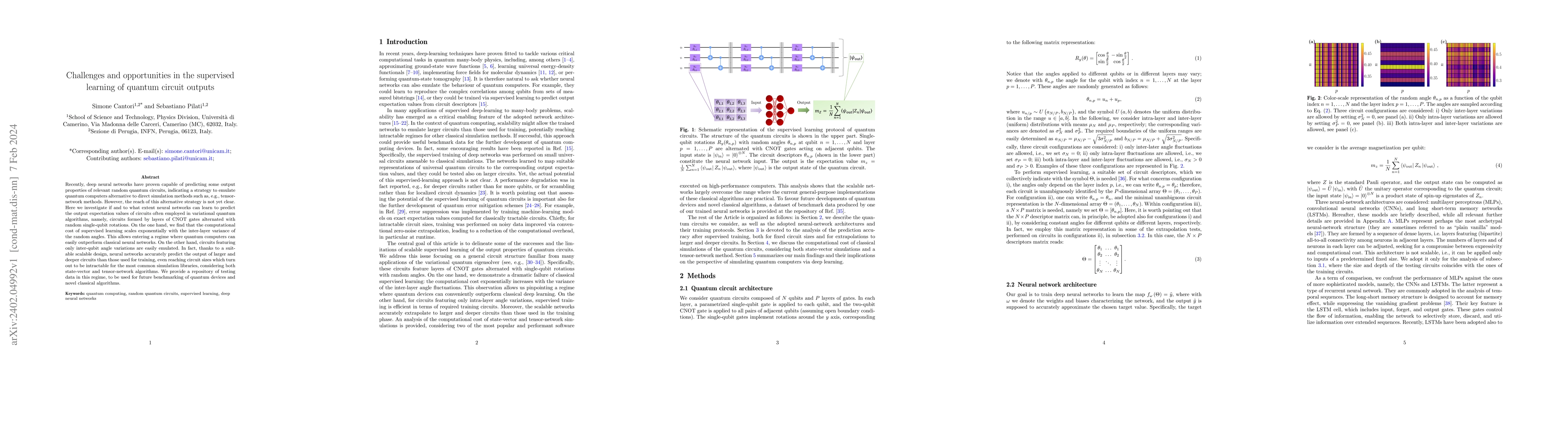 Thumbnail for Challenges and opportunities in the supervised learning of quantum
  circuit outputs
