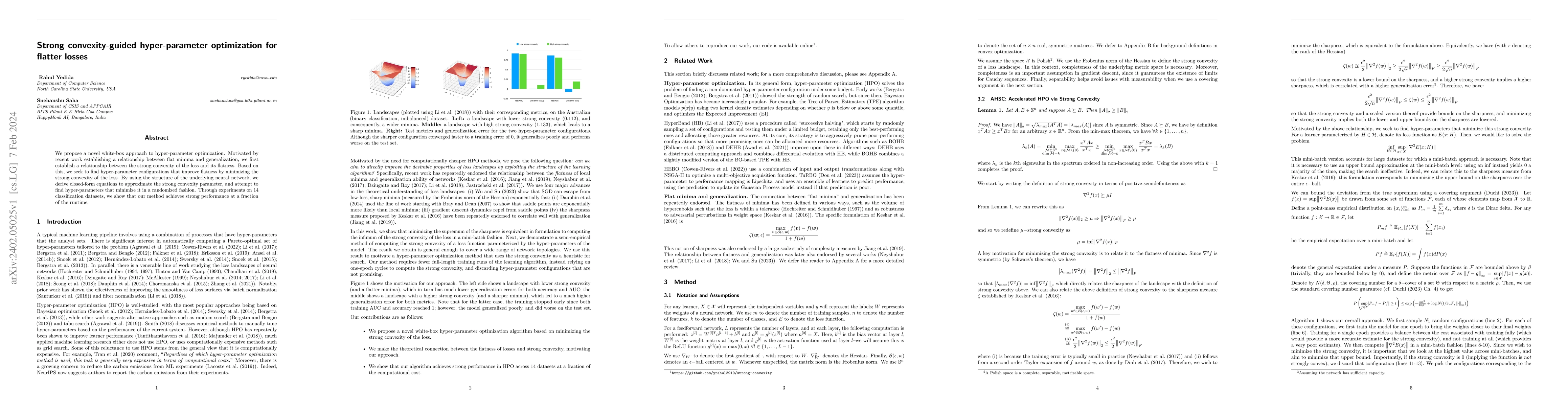Thumbnail for Strong convexity-guided hyper-parameter optimization for flatter losses