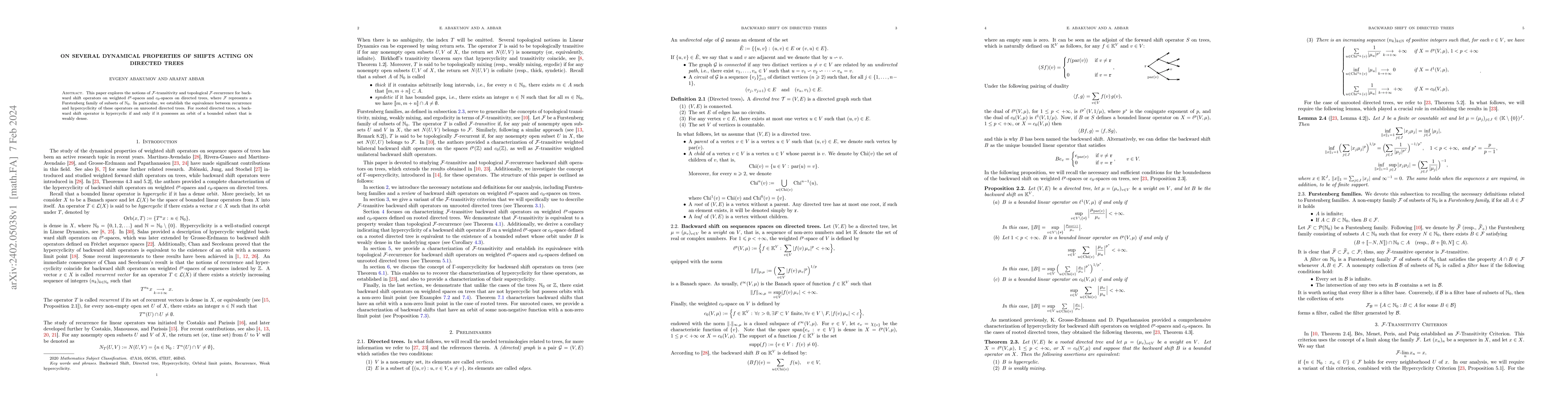 Thumbnail for On several dynamical properties of shifts acting on directed trees