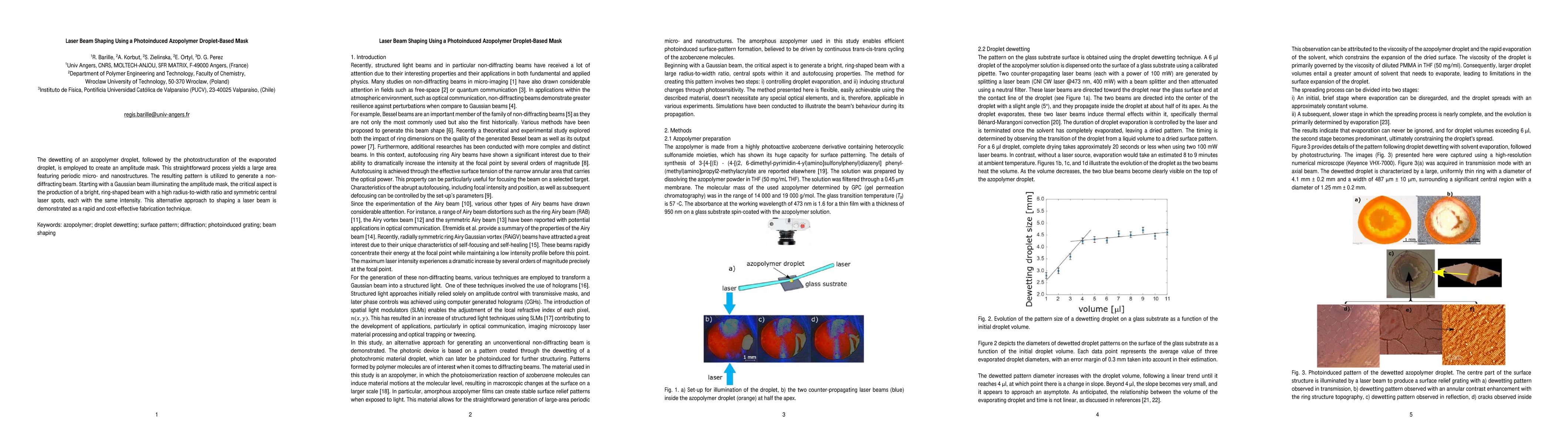Thumbnail for Laser Beam Shaping Using a Photoinduced Azopolymer Droplet-Based Mask