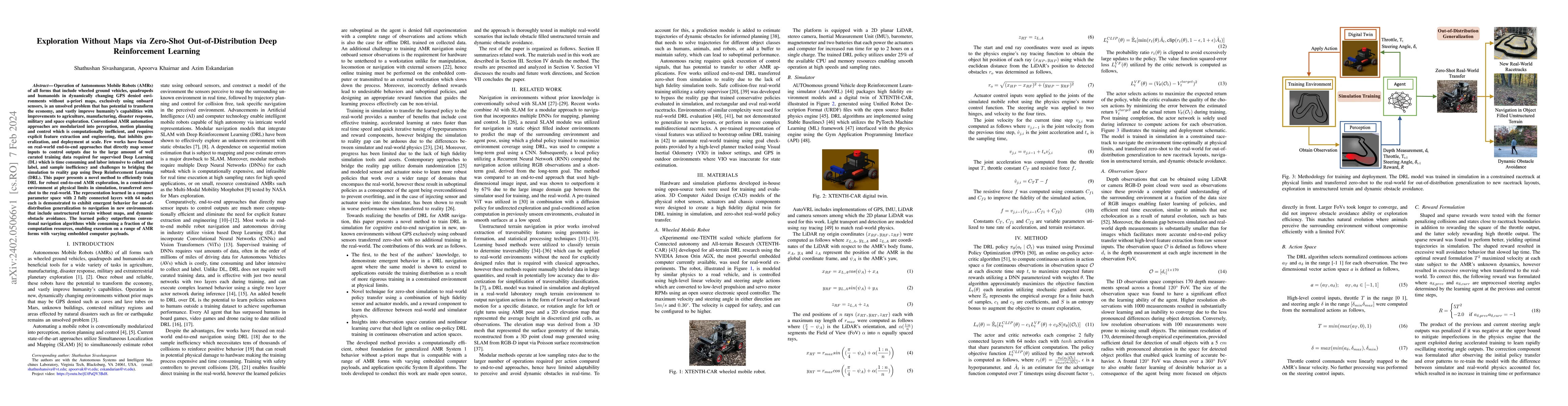 Thumbnail for Exploration Without Maps via Zero-Shot Out-of-Distribution Deep
  Reinforcement Learning