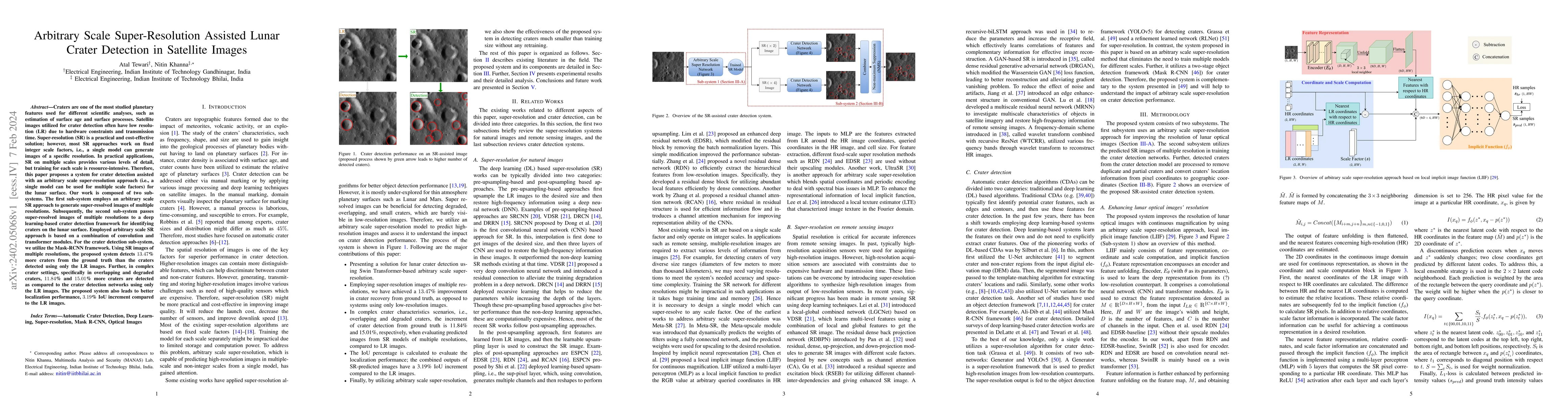 Thumbnail for Arbitrary Scale Super-Resolution Assisted Lunar Crater Detection in
  Satellite Images