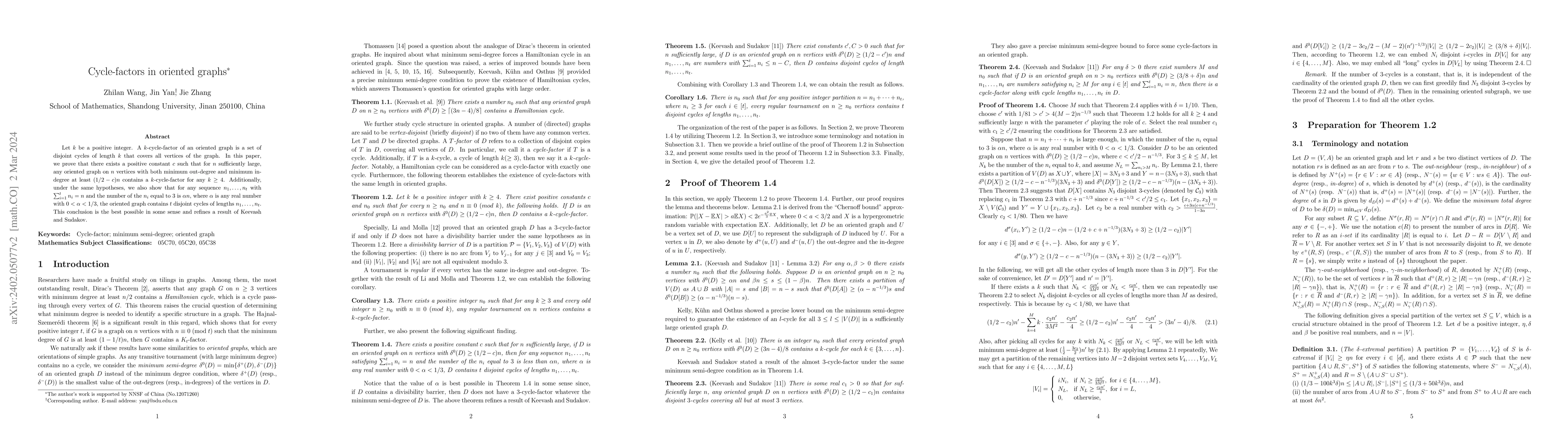 Thumbnail for Cycle-factors in oriented graphs