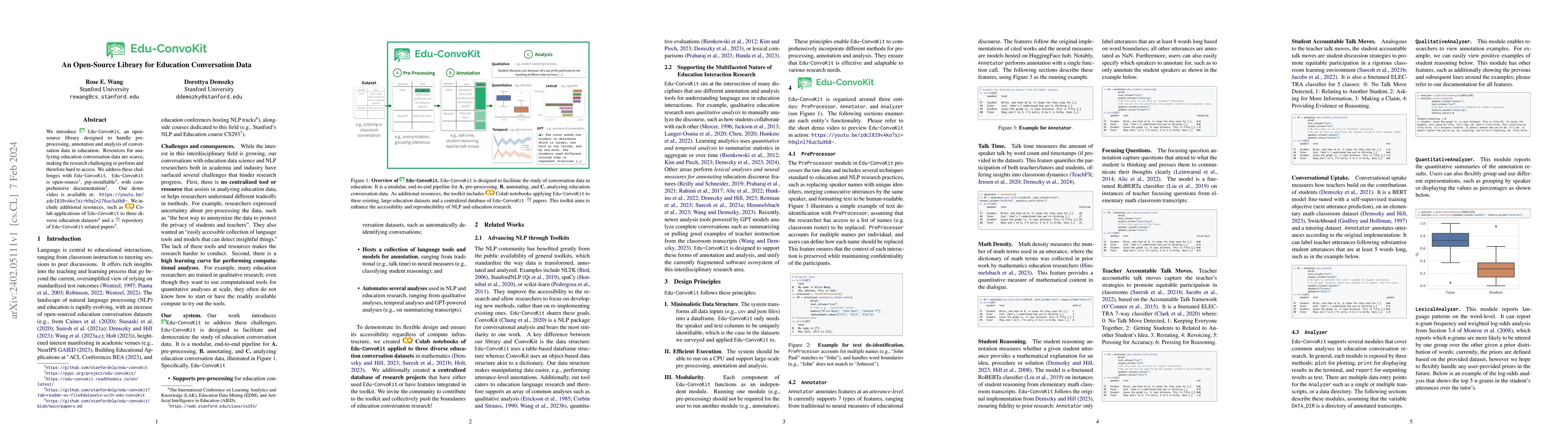 Thumbnail for Edu-ConvoKit: An Open-Source Library for Education Conversation Data