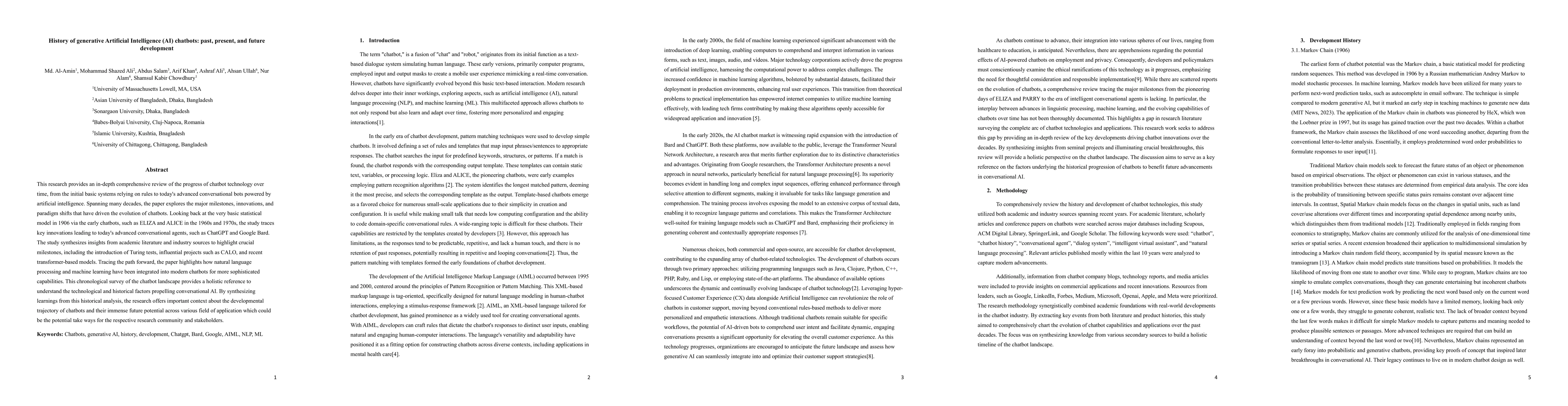 Thumbnail for History of generative Artificial Intelligence (AI) chatbots: past,
  present, and future development