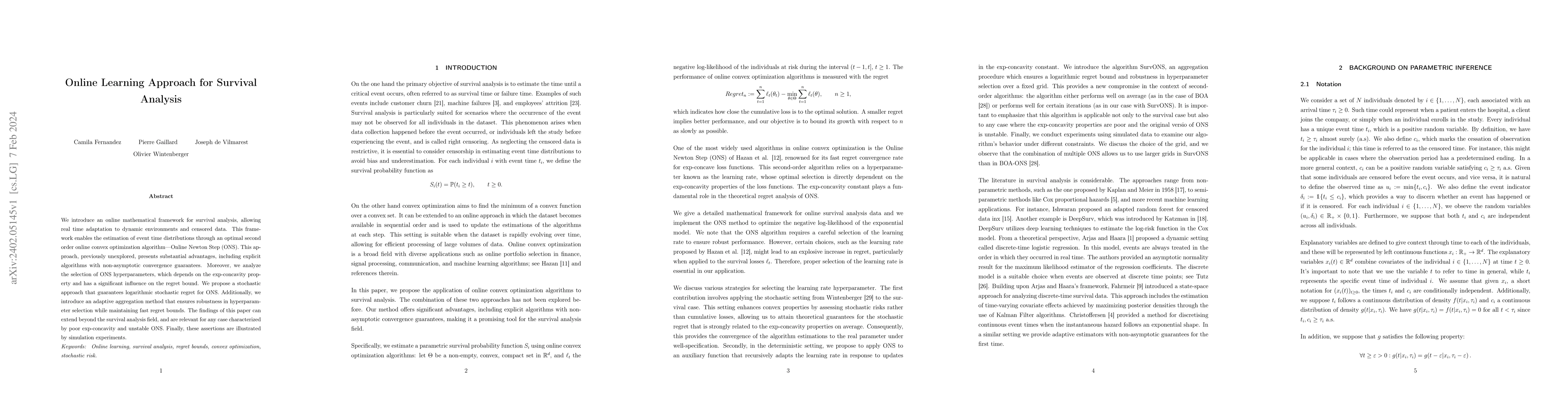 Thumbnail for Online Learning Approach for Survival Analysis
