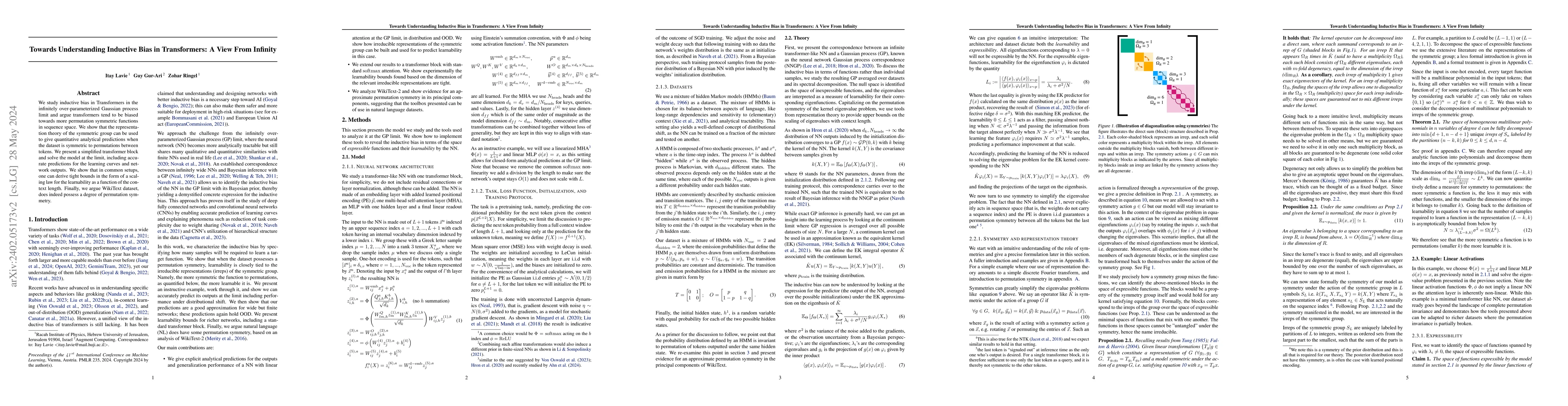 Thumbnail for Towards Understanding Inductive Bias in Transformers: A View From
  Infinity