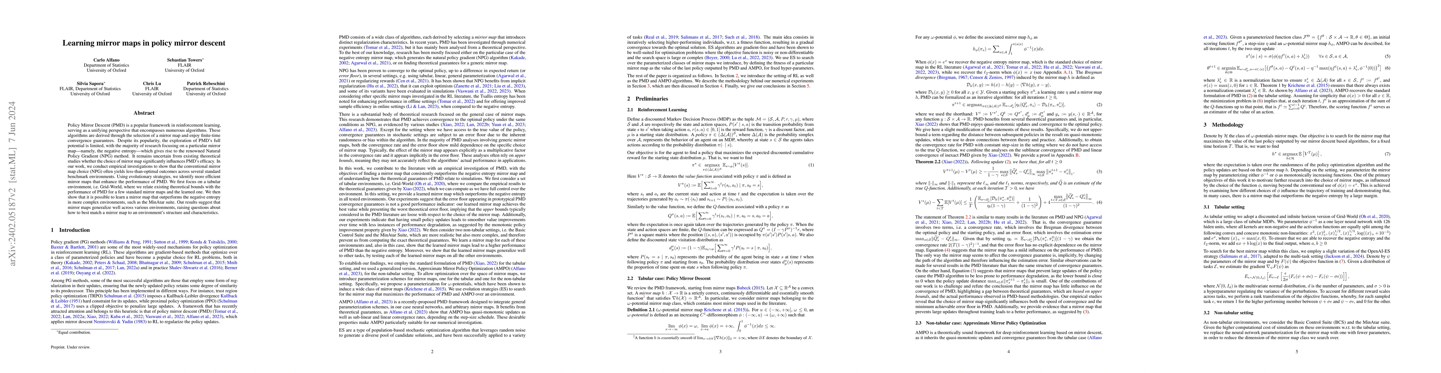 Thumbnail for Learning mirror maps in policy mirror descent