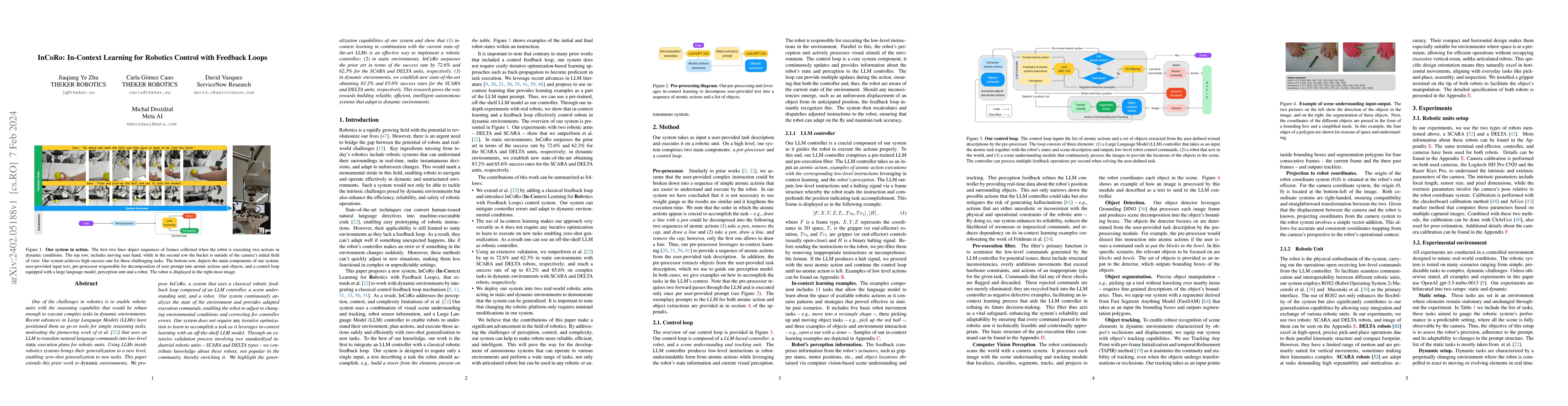 Thumbnail for InCoRo: In-Context Learning for Robotics Control with Feedback Loops