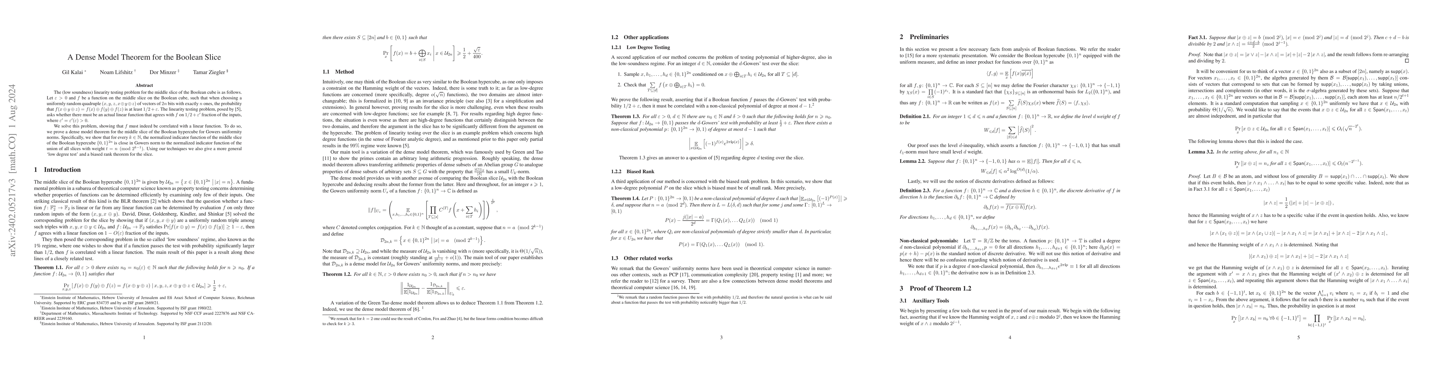 Thumbnail for A Dense Model Theorem for the Boolean Slice