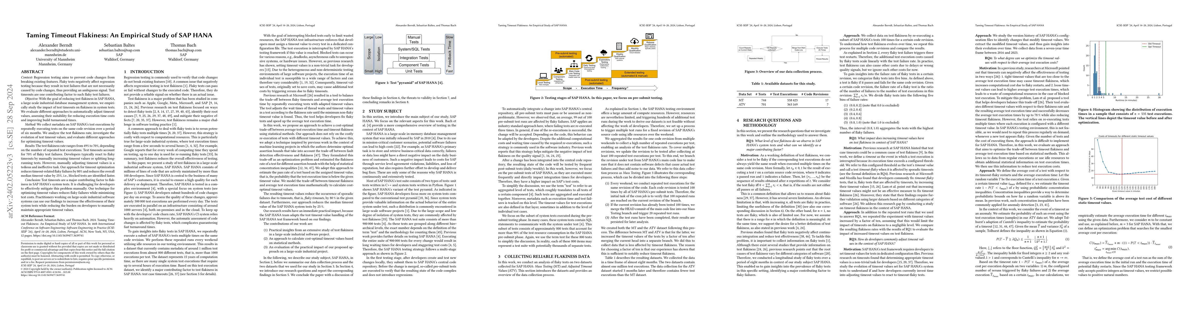 Thumbnail for Taming Timeout Flakiness: An Empirical Study of SAP HANA