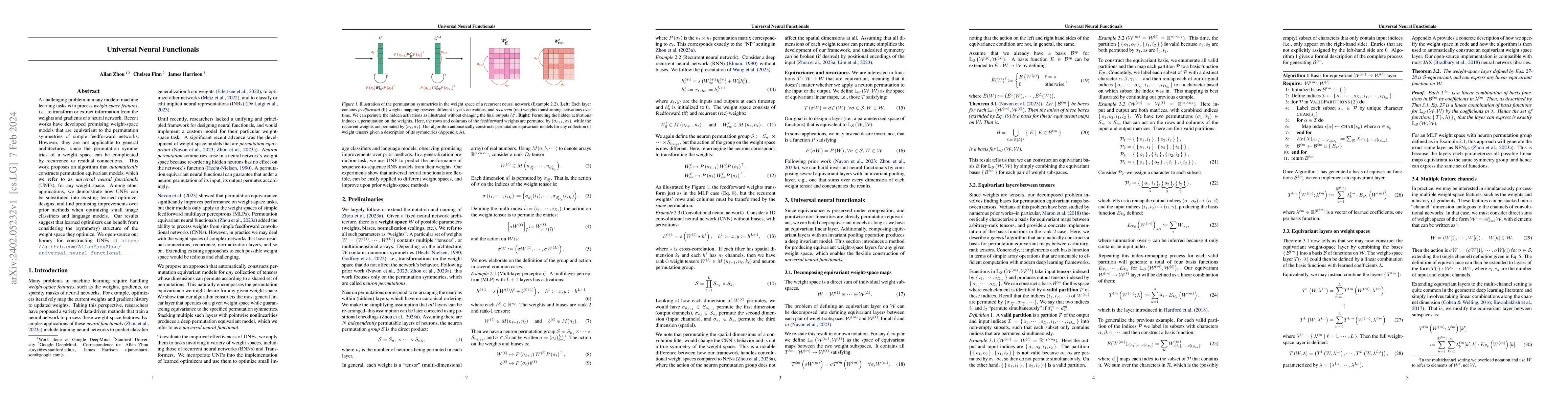 Thumbnail for Universal Neural Functionals