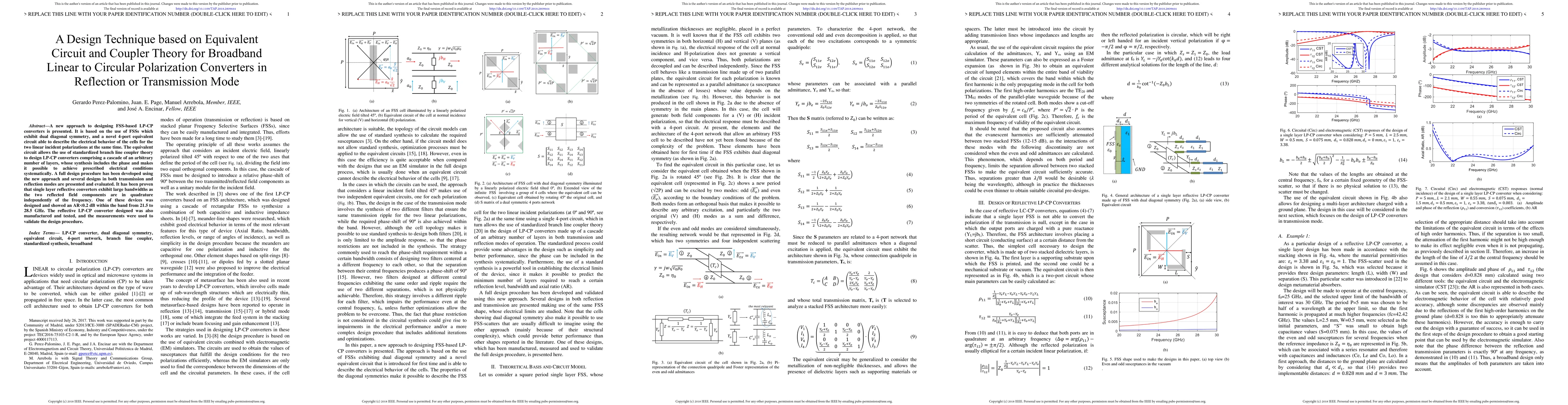 Thumbnail for A Design Technique based on Equivalent Circuit and Coupler Theory for
  Broadband Linear to Circular Polarization Converters in Reflection or
  Transmission Mode