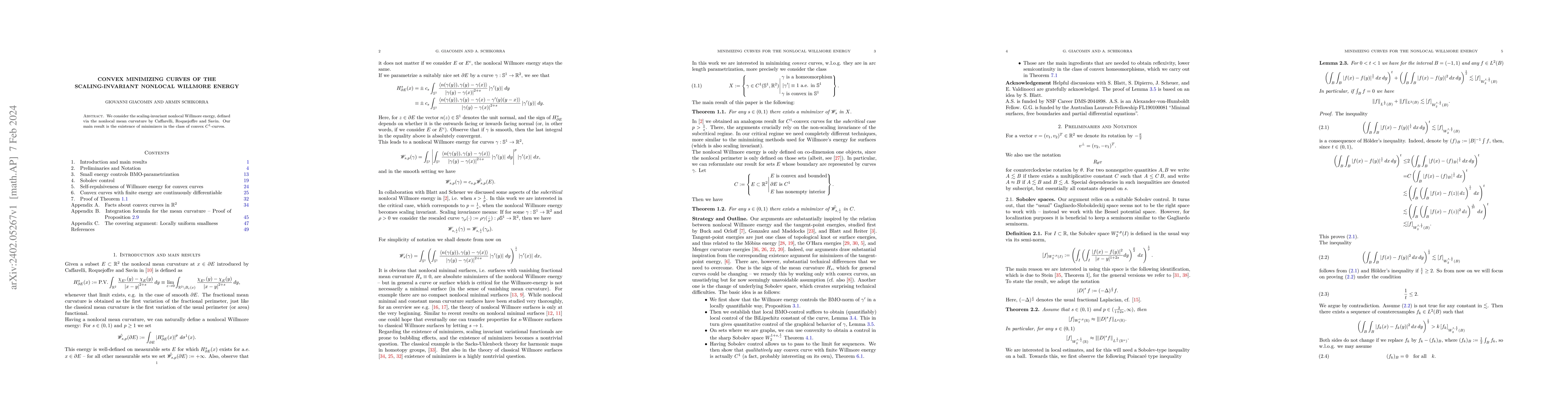 Thumbnail for Convex minimizing curves of the scaling-invariant nonlocal Willmore
  energy