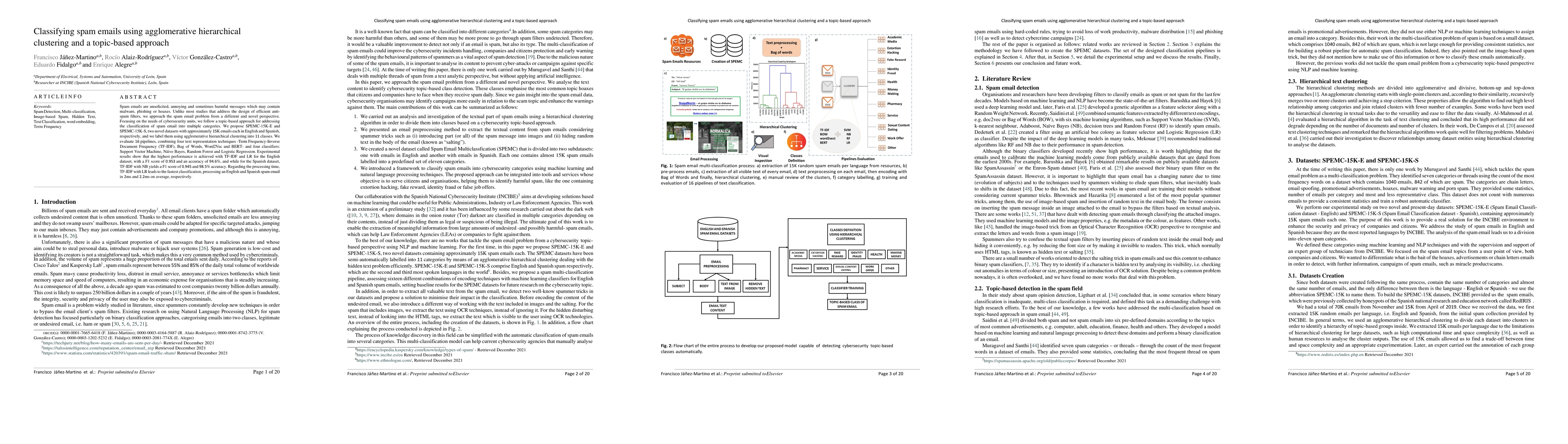 Thumbnail for Classifying spam emails using agglomerative hierarchical clustering and
  a topic-based approach