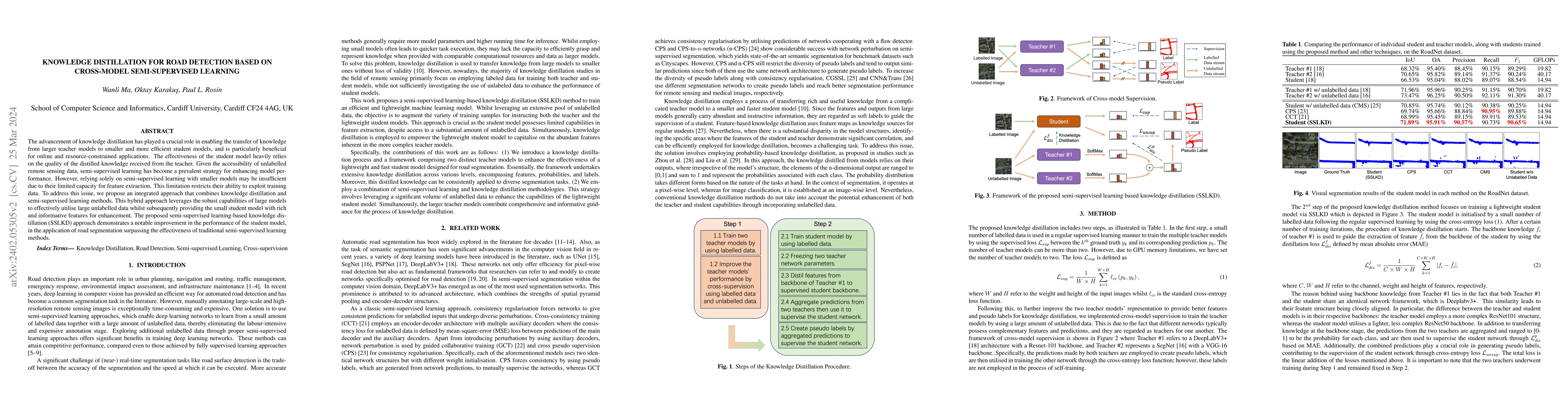 Thumbnail for Knowledge Distillation for Road Detection based on cross-model
  Semi-Supervised Learning