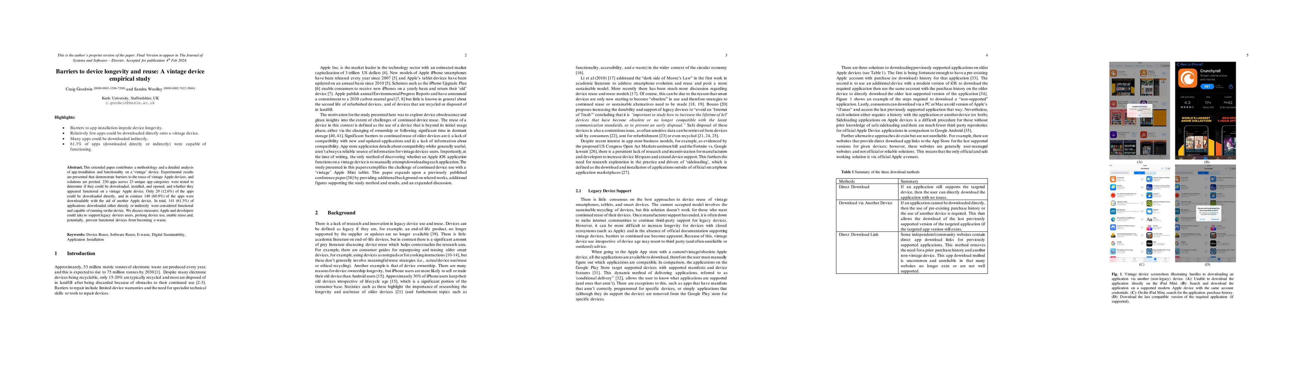 Thumbnail for Barriers to device longevity and reuse: A vintage device empirical study
