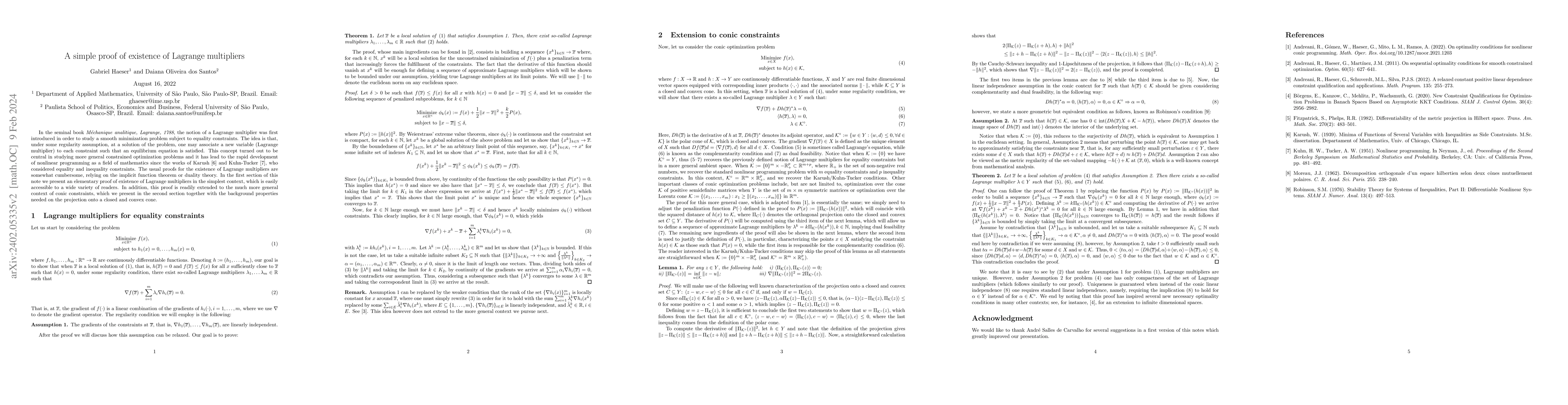 Thumbnail for A simple proof of existence of Lagrange multipliers