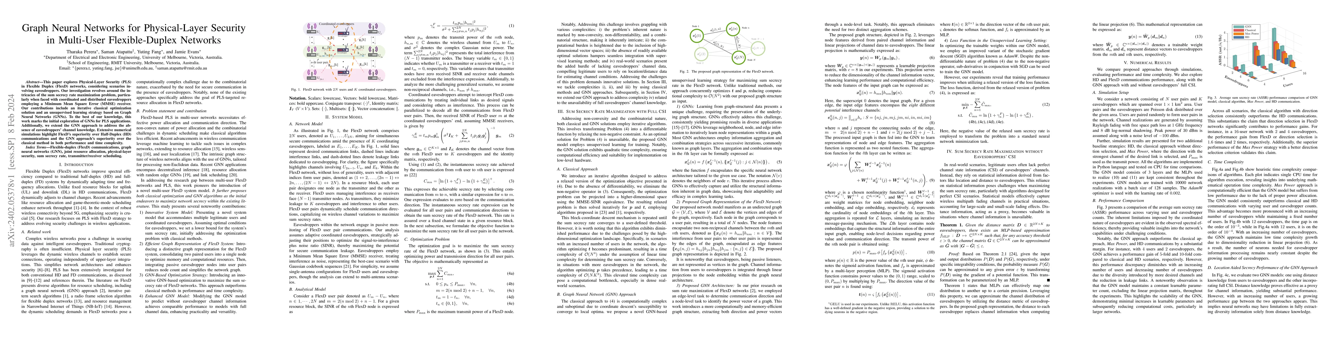Thumbnail for Graph Neural Networks for Physical-Layer Security in Multi-User
  Flexible-Duplex Networks